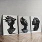 3pcs Matte Luxurious Classic Modern Sculptures Wall Art Set Canvas Framed 40x60cm - High Quality Print 100% Australian Made Wall Canvas Ready to Hang