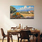 Vibrant Sunflower Landscape Wall Art Canvas Office Home Room Framed 120x60cm