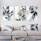 3pcs  Floral Abstract Ink Painting Metal Print Ready to Hang Art