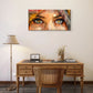 Watercolour Eyes Close-Up Portrait Wall Art Canvas Office Home Framed 120x60cm