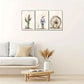 3pcs Aesthetic Cactus Print with Cowboy Western Hat Metal Print Ready toHang Art