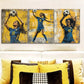 3pcs Football goddess Wall Art Set Canvas Framed 40x60cm - High Quality Print 100% Australian Made Wall Canvas Ready to Hang