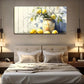 Lemon Branch In Pot Design Wall Art Canvas Office Home Room Framed 120x60cm