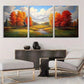 3pcs Flowing Stream and Golden Foliage Prefect Wall Art Set Canvas Framed 40x60cm - High Quality Print 100% Australian Made Wall Canvas Ready to Hang