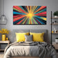 Colorful Line Abstract Lands Wall Art Canvas Office Home Room Framed 120x60cm