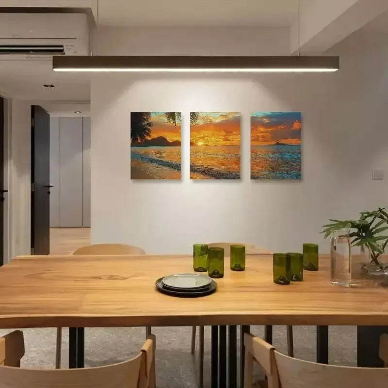 3pcs Sunset & Sea View Canvas Framed 40x60cm - High Quality Print 100% Australian Made Wall Canvas Ready to Hang
