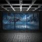 3pcs Enchanted Forest Deer Night Sky Metal Print Ready to Hang Art