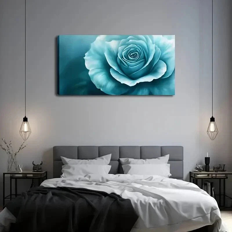 Rose Petal Gradient Color Wall Art Canvas Office Home Room Framed 120x60cm