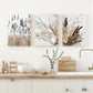3pcs Nordic Minimalist Style Swinging Reed Metal Print Ready to Hang Art