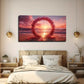 Beautiful Pink Floral Wreath Wall Art Canvas Office Home Room Framed 80x45cm