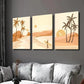 3pcs Palm Trees at Sunset Surfer on the Shore Wall Art Set Canvas Framed 40x60cm - High Quality Print 100% Australian Made Wall Canvas Ready to Hang