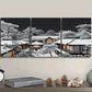 3pcs Ancient architecture Art Painting Metal Print Ready to Hang Art