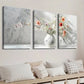 3pcs Botanical Floral Marble Vase Wall Art Set Canvas Framed 40x60cm - High Quality Print 100% Australian Made Wall Canvas Ready to Hang