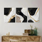 3pcs Black White Golden Abstract Prints Metal Print Ready to Hang Art