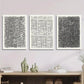3pcs Featuring Mid-Century Abstract Designs Metal Print Ready to Hang Art