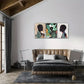 3pcs Touch of Sophistication African Character Set Metal Print Ready to Hang Art