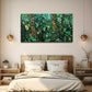 Trunk & Leaves Painting Emerald Wall Art Canvas Office Home Room Framed 120x60cm