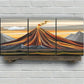 3pcs Volcanic Eruption Colourful Metal Print Ready to Hang Art