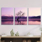 3pcs Sunset, Wisconsin Lake, Bird Perching Metal Print Ready to Hang Art