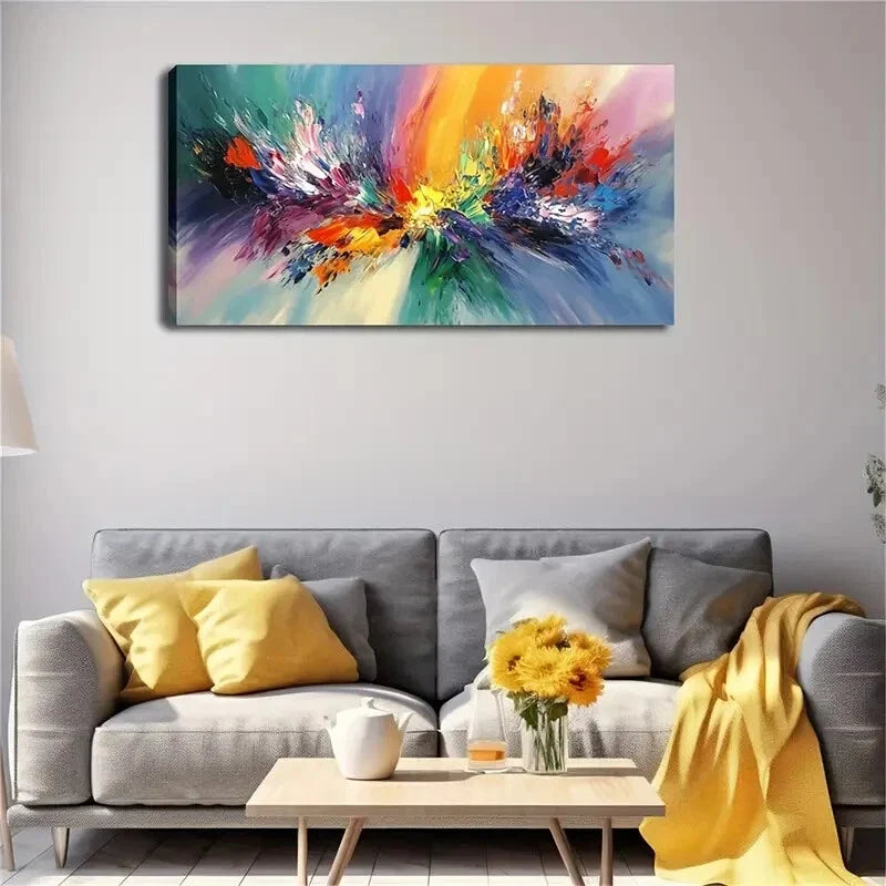 Highly Explosive Brushstrokes Wall Art Canvas Office Home Room Framed 120x60cm