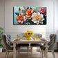Flowers Watercolor Style Wall Art Canvas Office Home Room Framed 80x45cm