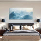 Blue Mountain View Contemporary Wall Art Canvas Office Home Room Framed 120x60cm