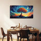 Dreamy Galaxy Tree With Orange Wall Art Canvas Office Home Room Framed 120x60cm