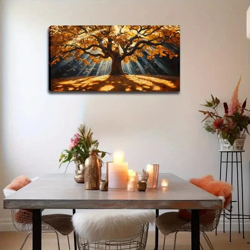 Majestic Large Tree Strong Wall Art Canvas Office Home Room Framed 120x60cm