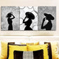 3pcs  Elegant Silhouette Circular Patterns Wall Art Set Canvas Framed 40x60cm - High Quality Print 100% Australian Made Wall Canvas Ready to Hang