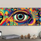 3pcs   Featuring Psychedelic Rainbow Eyes, Wall Art Set Canvas Framed 40x60cm - High Quality Print 100% Australian Made Wall Canvas Ready to Hang