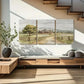 3pcs Rustic Barn, Serene Landscape Metal Print Ready to Hang Art