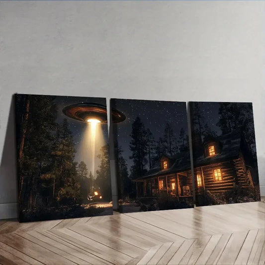 3pcs Alien Cabin Poster   Wall Art Set Canvas Framed 40x60cm - High Quality Print 100% Australian Made Wall Canvas Ready to Hang