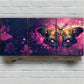 3pcs Beautiful Fluffy Moth Colourful Metal Print Ready to Hang Art