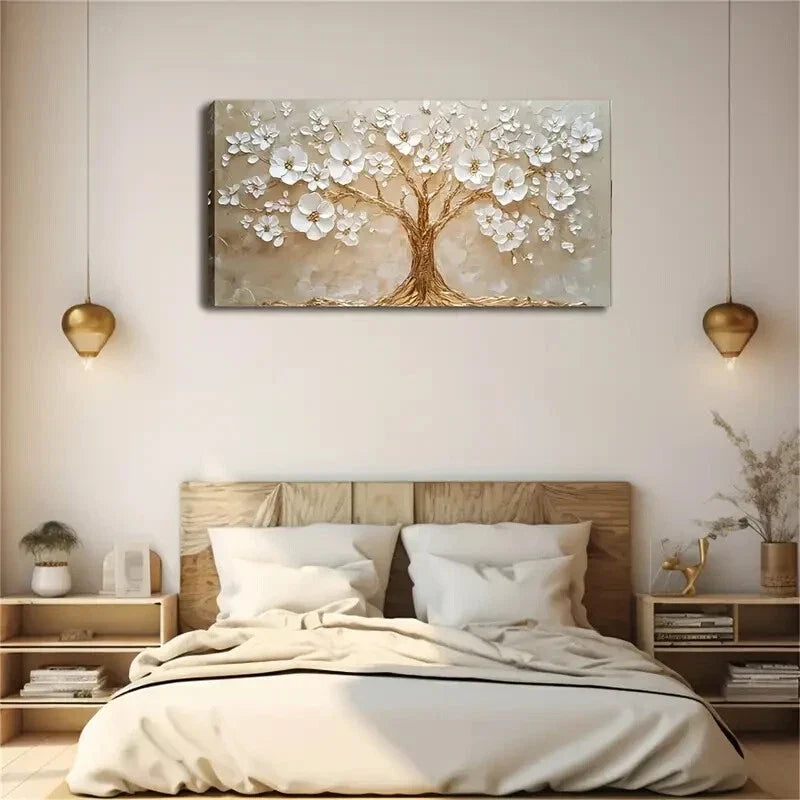 Trunk And Branches Are Golden Wall Art Canvas Office Home Room Framed 120x60cm