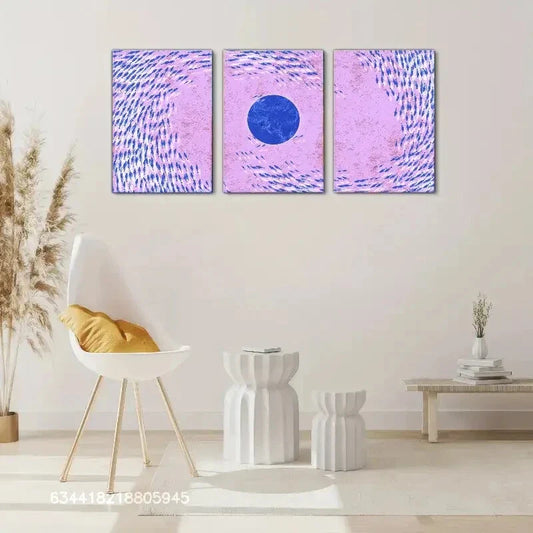 3pcs Golden Fish Swirl Design, Modern Metal Print Ready to Hang Art