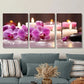 3pcs Orchid Scented Candle, Orchid Metal Print Ready to Hang Art
