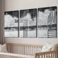 3pcs Neutral Black And White Line Wall Art Set Canvas Framed 40x60cm - High Quality Print 100% Australian Made Wall Canvas Ready to Hang