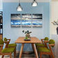 3pcs  Depicting Blue Sea Waves Metal Print Ready to Hang Art