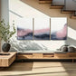 3pcs Blush Pink and Grey Wall Art Abstract Metal Print Ready to Hang Art