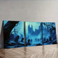 3pcs AGothic cemetery Wall Art Set Canvas Framed 40x60cm - High Quality Print 100% Australian Made Wall Canvas Ready to Hang