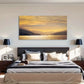Serene Mountain Sunset Lake Wall Art Canvas Office Home Room Framed 120x60cm