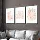 3pcs Moon Rainbow Sun Full of Flowers Wall Art Set Canvas Framed 40x60cm - High Quality Print 100% Australian Made Wall Canvas Ready to Hang