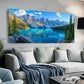 Forest Mountain with Lake wall canvas office home room framed 80x45cm