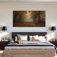Misty Sunlit Trees & Falling Wall Art Canvas Office Home Room Framed 120x60cm