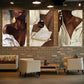 3pcs Fashion Black Light Beige Woman Art Metal Print Ready to Hang Art