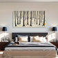 Abstract Tree Line Neutral Wall Art Canvas Office Home Room Framed 120x60cm