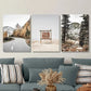3pcs Forest Road &amp; Mountain Scenery Photography Metal Print Ready to Hang Art