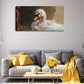 Swan Exquisite White Lace Wall Art Canvas Office Home Room Framed 120x60cm
