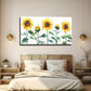 Fresh Sunflower Shape Painting Wall Art canvas office home room framed 120x60cm