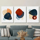 3pcs Featuring Modern Abstract Watercolor Metal Print Ready to Hang Art